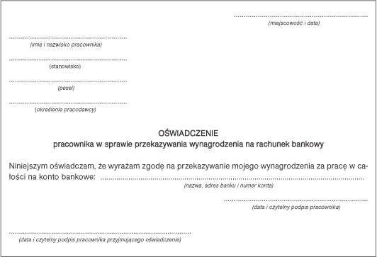 Czy postanowienie o wypłacie wynagrodzeń na konta bankowe pracowników